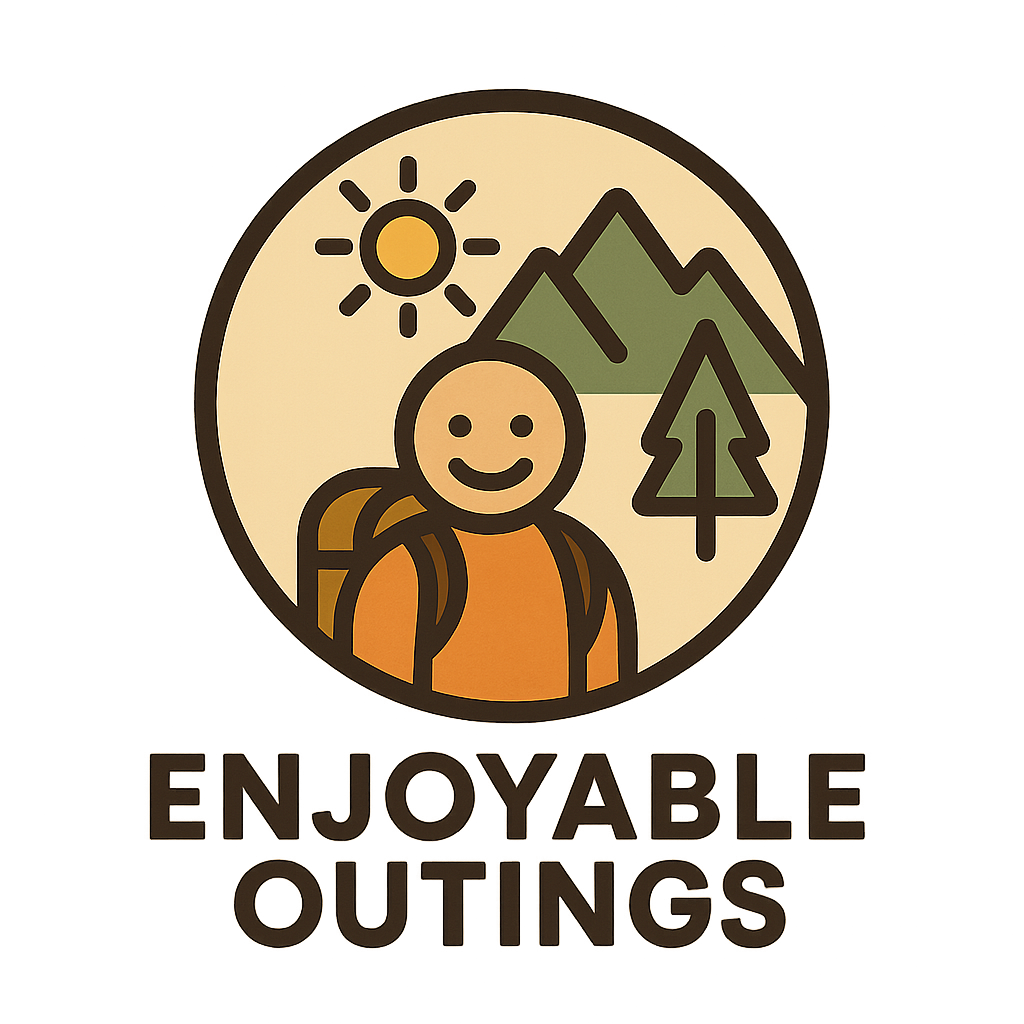 Enjoyable Outings logo inviting local activities, shared ideas, and crowdsourced outings through community requests